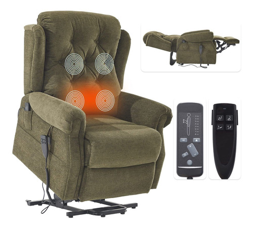 Silla Elevadora Plana Reclinable Motor Doble Okin Para Sofa