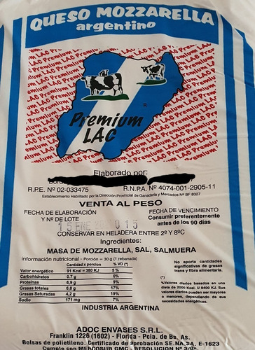  Muzzarella Premium Lac Excelente Precio Y Calidad