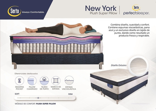 Sommier 2 Plazas New York 140x190 Serta