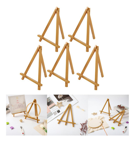 5 Peças De Madeira Mini Cavalete Quadro Mesa Cavalete .