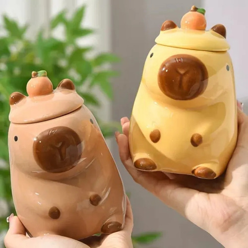 2 Xícaras De Café De Cerâmica De Capivara Criativa Fofa