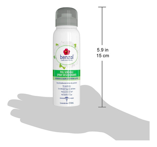 Benzal Spray Desodorante Íntimo Piel Sensible 120 Ml
