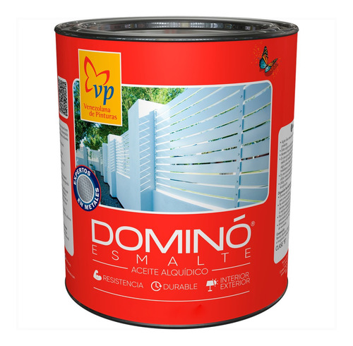 Pintura Esmalte Brillante Domino 1/4 Negro Carbón