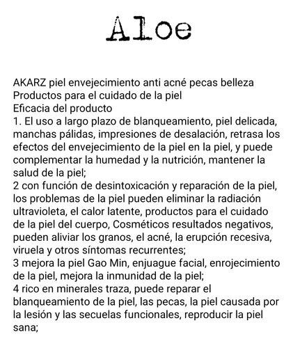 Aloe Serum Rostro Antiage 10ml