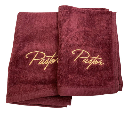 Pastor Towel Set En Borgoña Christian Church Service Accesso