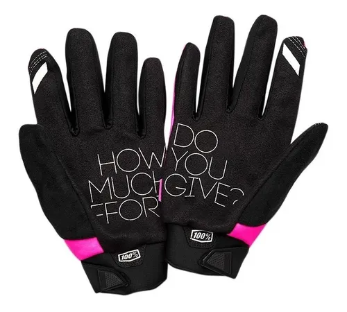 Guantes Ciclismo Mtb Motocross 100 Brisker Rosa Neon