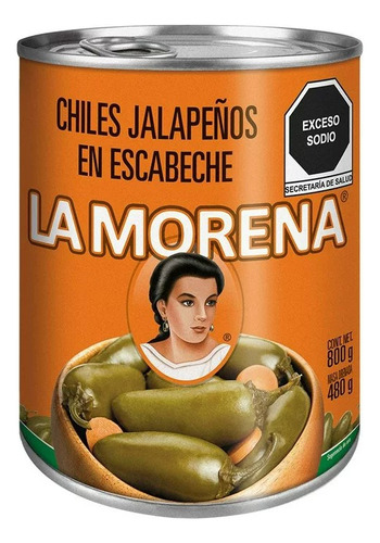 4 Pzas Chiles Jalapeños La Morena En Escabeche 800 G