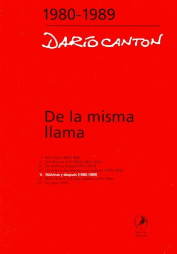 De La Misma Llama. 1980-1989 - Canton, Dario