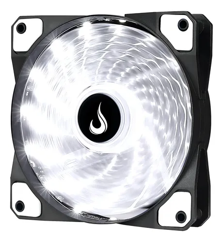 Ventoinha Rise Mode Wind W1 120mm LED Branco 1500 RPM Silenciosa