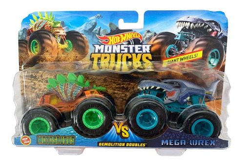 Hot Wheels Monster Trucks Motosaurus Vs Mega Wrex Double