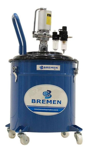 Bomba Pneumática Móvel P/ Graxa 30 Kg Completa 9166 Bremen