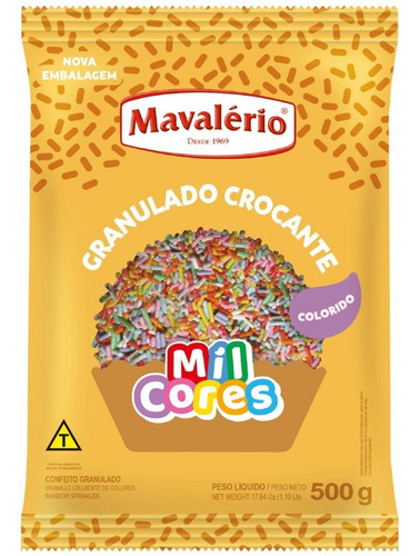 Granulado Crocante Colorido 500g Mavalério Brigadeiro