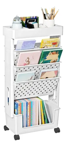Estante Carrinho Móvel Prateleira Portátil Livros Multiuso — R$ 178,15 em Mercado Livre, 46% OFF