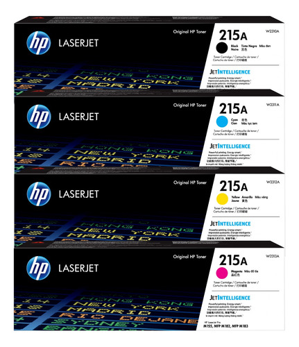 Pack 4 Toner Original Hp 215a Impresora Laser Color M182nw