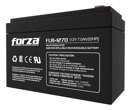 Imagen 2 de 3 de Bateria Recargable Sellada 12v 7ah Para Ups Fub-1270