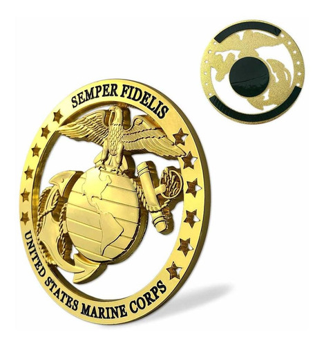 U.s. Marine Corps Car Auto Emblem Semper Fidelis Metal Decal