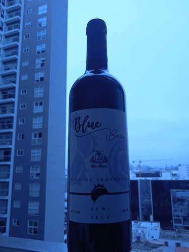 Vino Blue Berries  Semi Seco, 750 Ml, 12% Alc. (arándanos) 