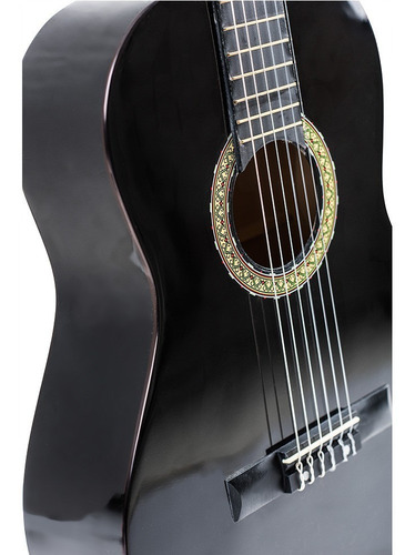 Imagen 2 de 5 de Guitarra Clásica Memphis 851 Negro Con Funda