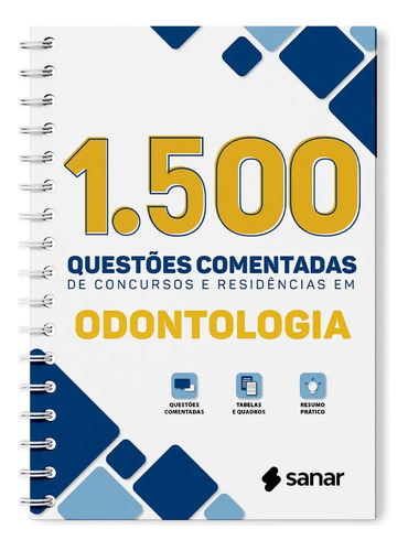 Livro 1500 Questões Comentadas  De Concursos E Residências Em Odontologia