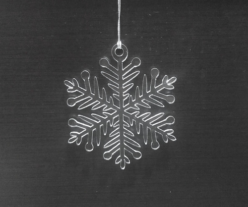 Imagen 4 de 5 de 12 Esferas Navideñas Acrilico Cristal Copo De Nieve Esfera
