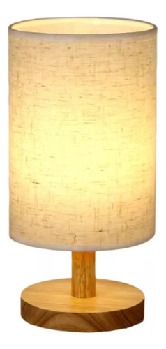 Lámpara De Mesa Con Luz Nocturna Usb, Pantalla De Tela