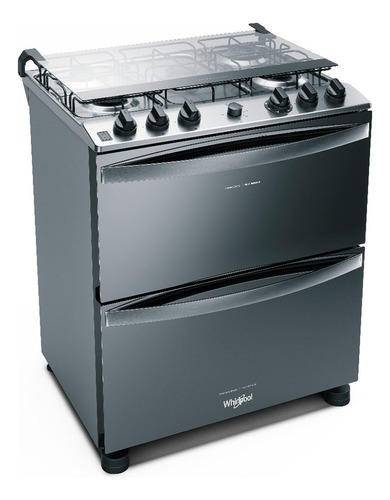 Cocina Whirlpool 5 Hornalla Doble Horno Gas Y Electrico Inox