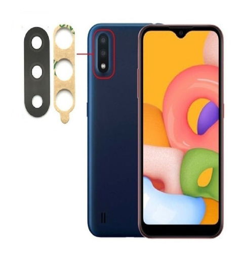 Imagen 1 de 1 de Lente O Vidrio De Camara Samsung A01