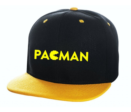 Gorra Plana Snapback Pacman Gamer Logo - Series/comic/anime