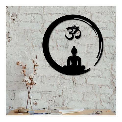 Placa Vazada Decorativa Parede Buda Meditação Spa Mdf - M9