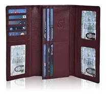 Comprar Estalon Mujer Bloqueo Rfid Piel Triple  Portafolios  Embragu