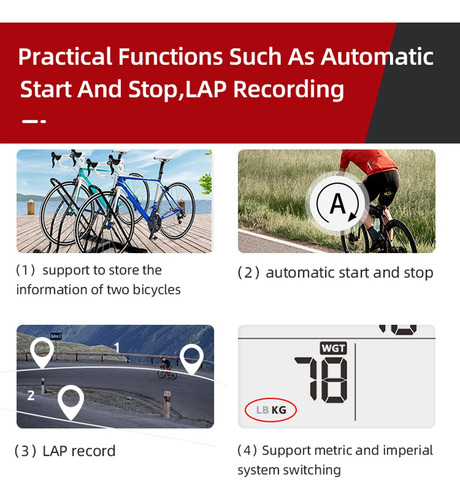 Ordenador Para Bicicleta Gps Bluetooth Ant + Velocímetro Imp