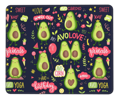 Alfombrilla Mouse Aguacate Dibujo Animado Bonita Mini Para