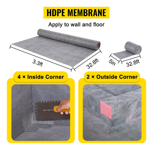 Vevor Kit De Ducha Impermeable 38 X 60 Abs Resistente