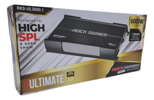 Amplificador Monoblock Rockseries Rks-ul3000.1 6000w Clase D Negro