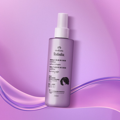 Spray Reactivador Rizos Y Afro Mora Y Aceite De Coco Tododia