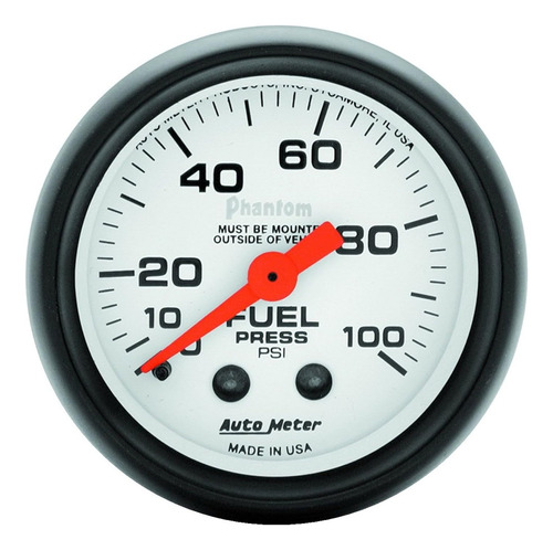 Auto Meter Manómetro Mecánico De Combustible 5712 Phantom