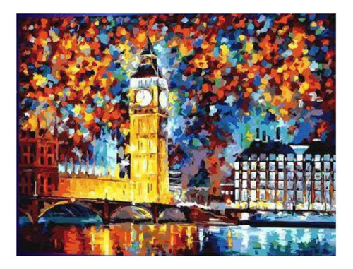 Kit Paint By Number 50x40cm Pintura Al Oleo Big Ben