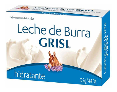 Jabón En Barra Grisi Leche De Burra 125g 3 Jabones