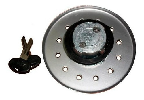 Imagen 3 de 6 de Tapa Tanque Nafta P/ Peugeot 206 Deportiva Cromada 2 Llaves