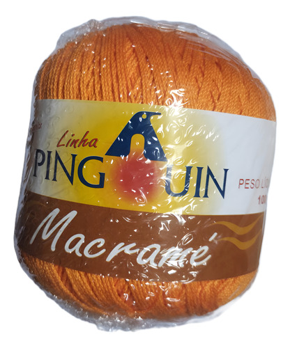 1 Kilo Macramé Pingouin De Algodón 100% Ovillo De 100g Naranja Claro