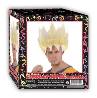 Peluca Cosplay Super Saiyajin Goku Dragon Ball Z Color Rubio