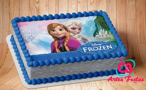 FACE PRINCESA ELSA - TEMA FROZEN - 20 CM - PAPEL ARROZ ESPECIAL