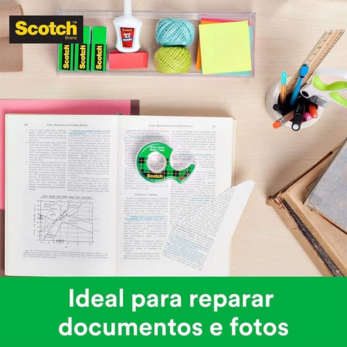 Kit Com 05 Fitas Adesiva Magica 3m 810 Scotch 19mm X 20m