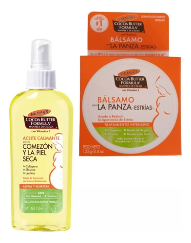 Kit Aceite Crema Bálsamo Prevenir Estrías En Embarazo Envio