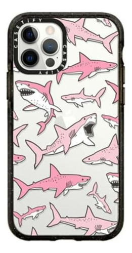 Funda Casetify Para iPhone 12/12 Pro Tiburones Rosa