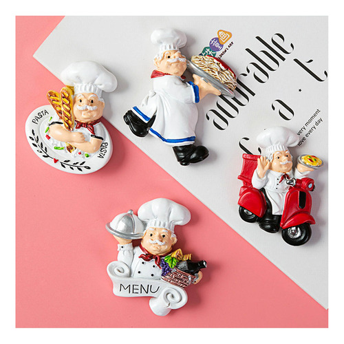 X Imán De Resina Para Nevera (3 #mold), Figura De Chef