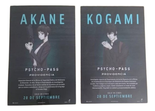 Juego De Postales Conmemorativas Original Psycho-pass 