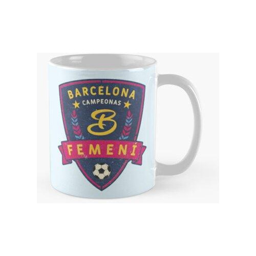 Taza Escudo De Fútbol De Barcelona Femeni (woso) Calidad Pre