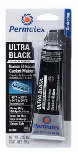 Silicon Permatex Original Color Negro Superficie Con Aceite