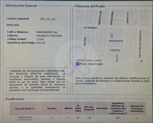 Casa En Venta Como Terreno En Polanco